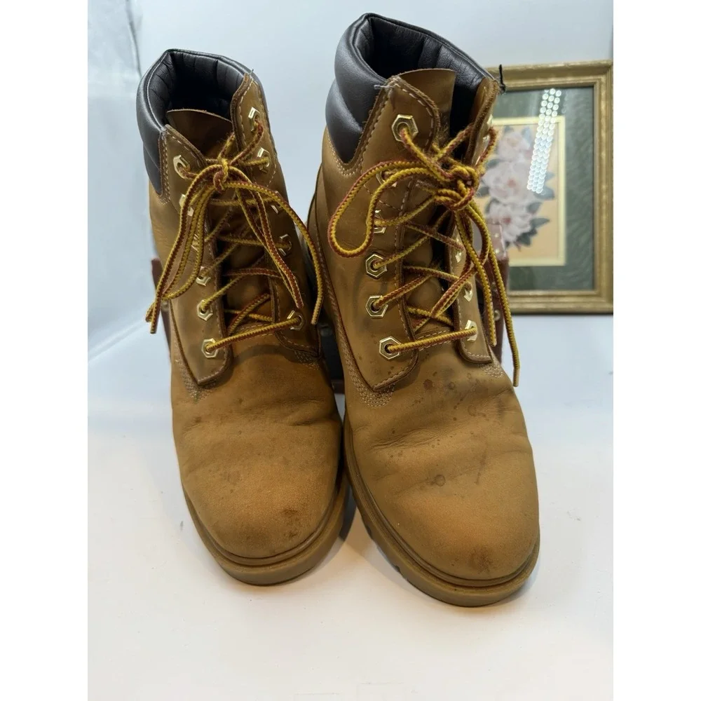 Woman Timberland Leather Boots Cornbread Youth Size 8M